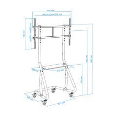 Tooq FS20200M-B Soporte Suelo Ruedas/Bases 60-105" - Imagen 9