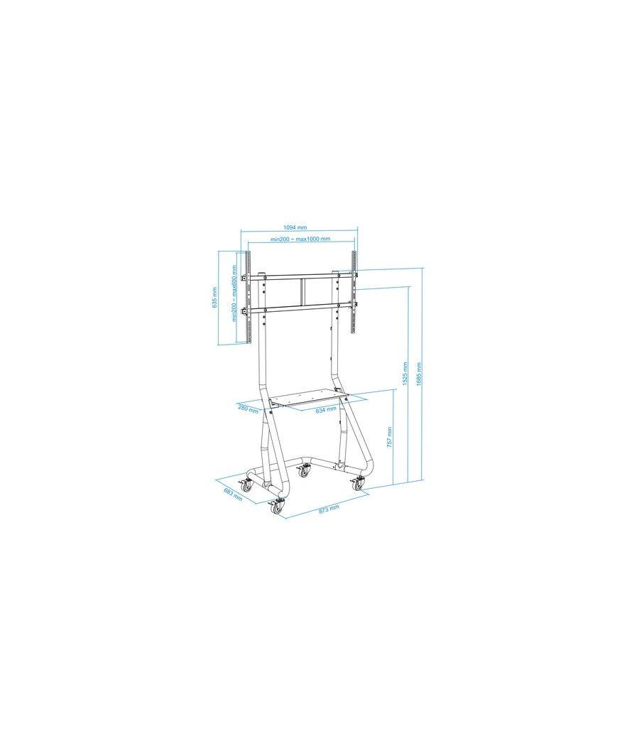 Tooq FS20200M-B Soporte Suelo Ruedas/Bases 60-105" - Imagen 9