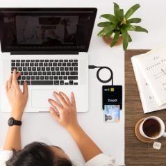 Tooq Lector de tarjetas DNIE SIM USB-C negro - Imagen 5