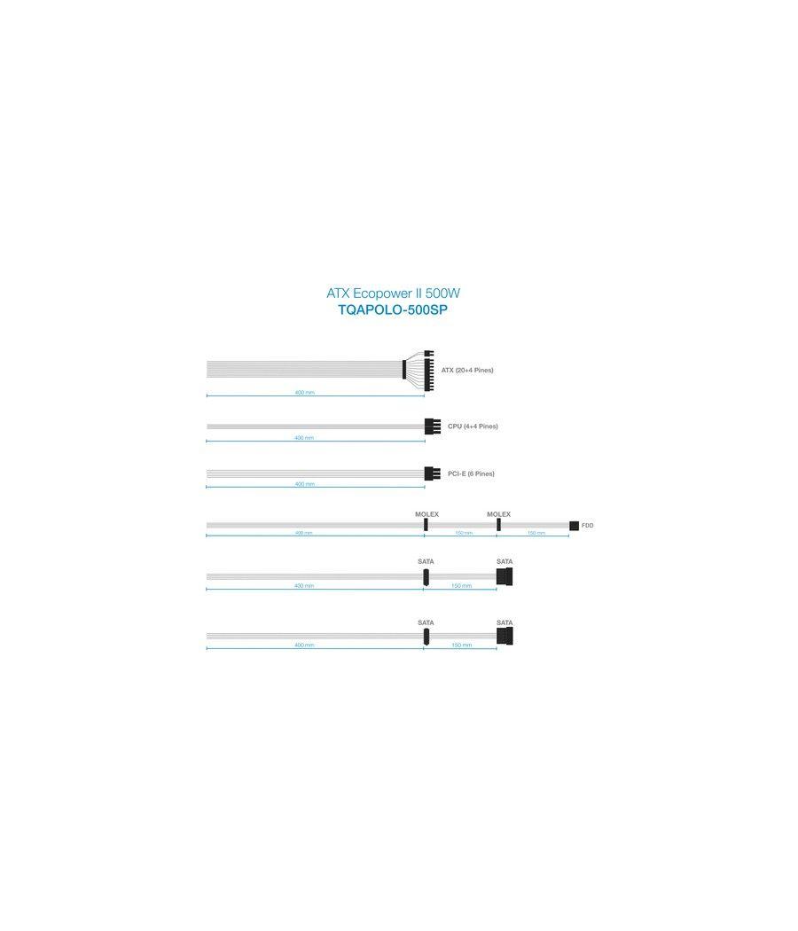 Tooq Fuente Alimentación TQAPOLO-500SP 500W PFC - Imagen 5
