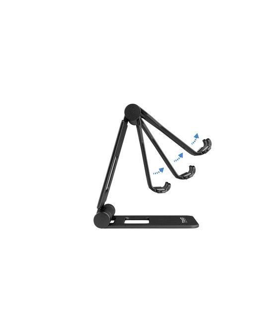 TooQ Soporte de sobremesa ajustable para teléfono / tablet hasta 10”, Negro - Imagen 4