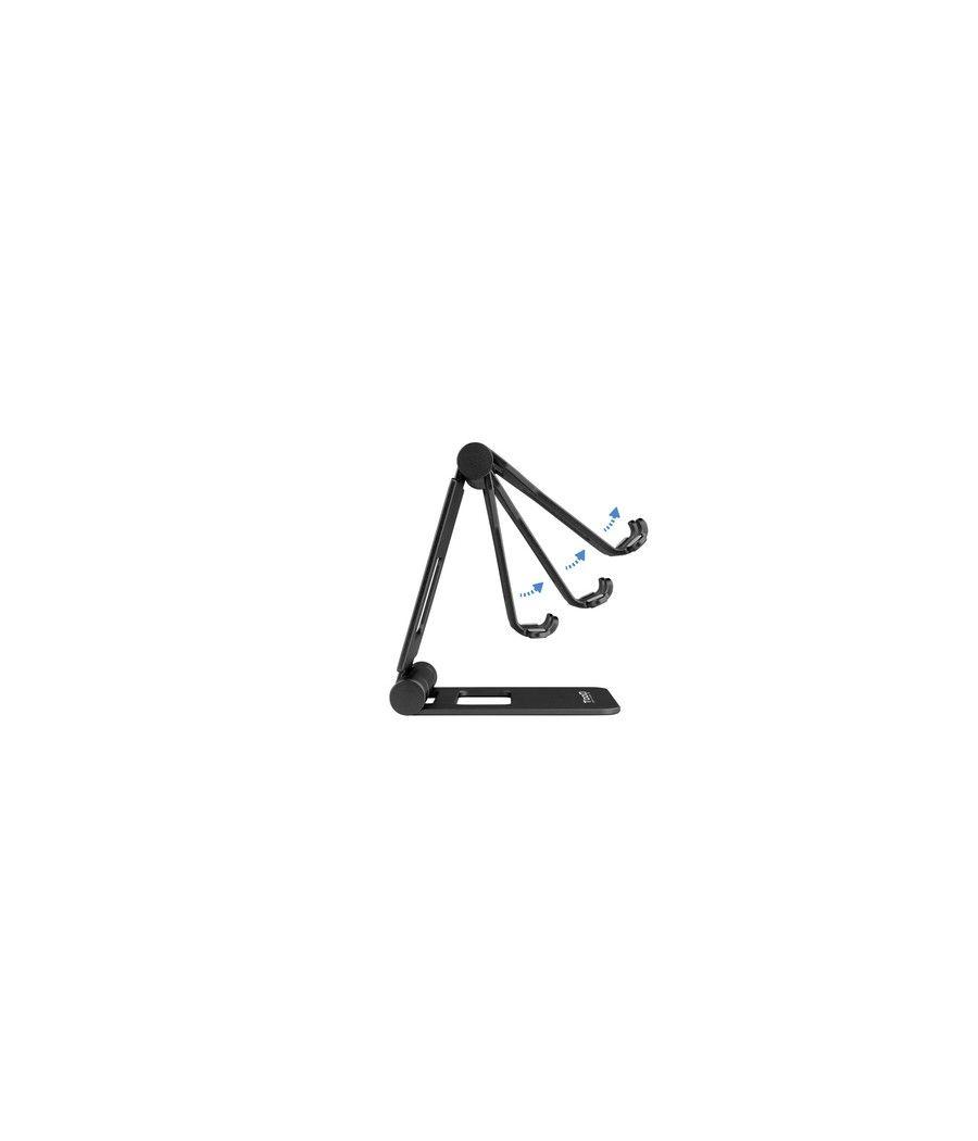 TooQ Soporte de sobremesa ajustable para teléfono / tablet hasta 10”, Negro - Imagen 4