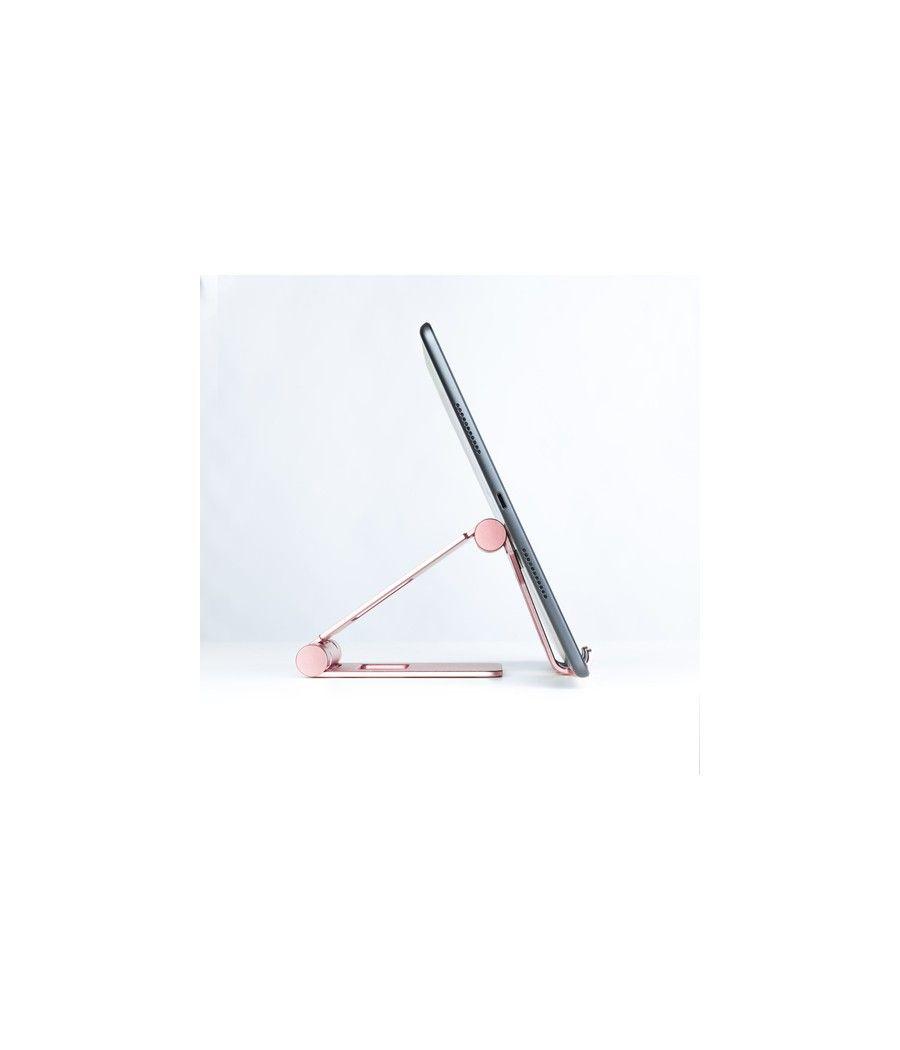TooQ Soporte de sobremesa ajustable para teléfono / tablet hasta 10”, Rosa Velvet - Imagen 7