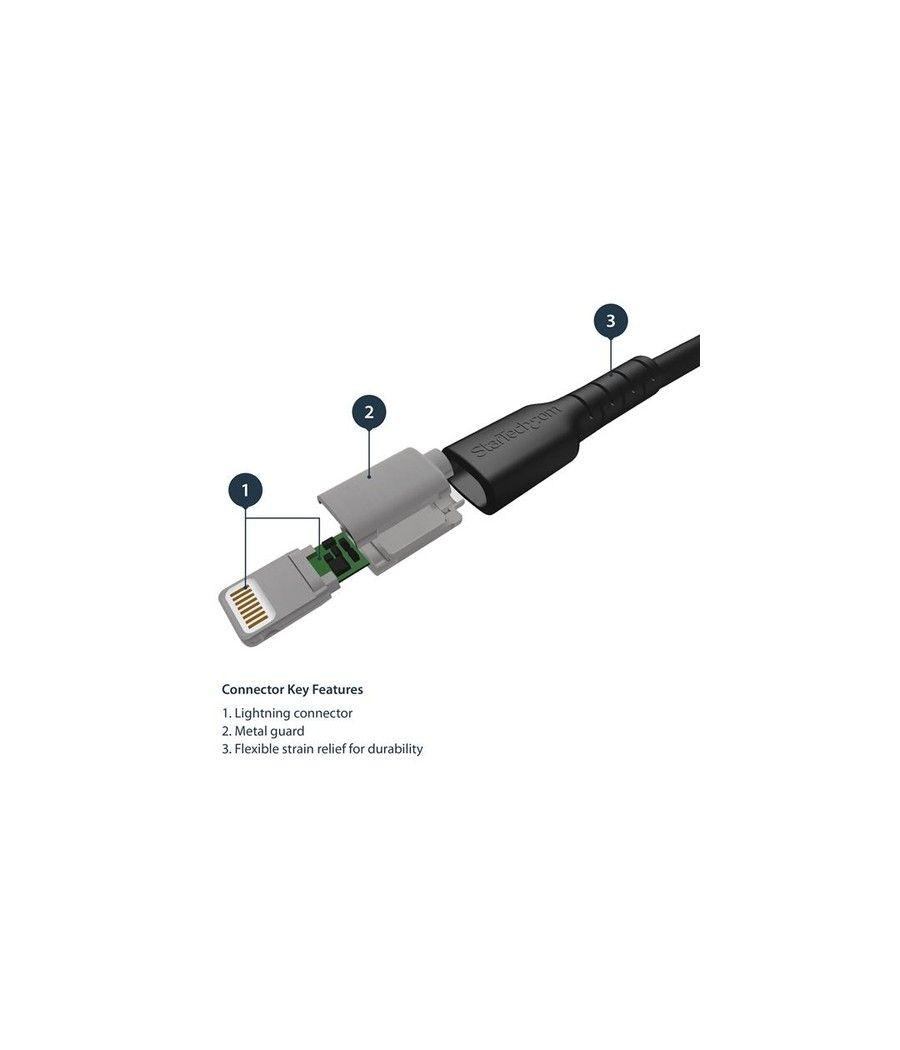 Cable 2m lightning mfi negro - Imagen 3