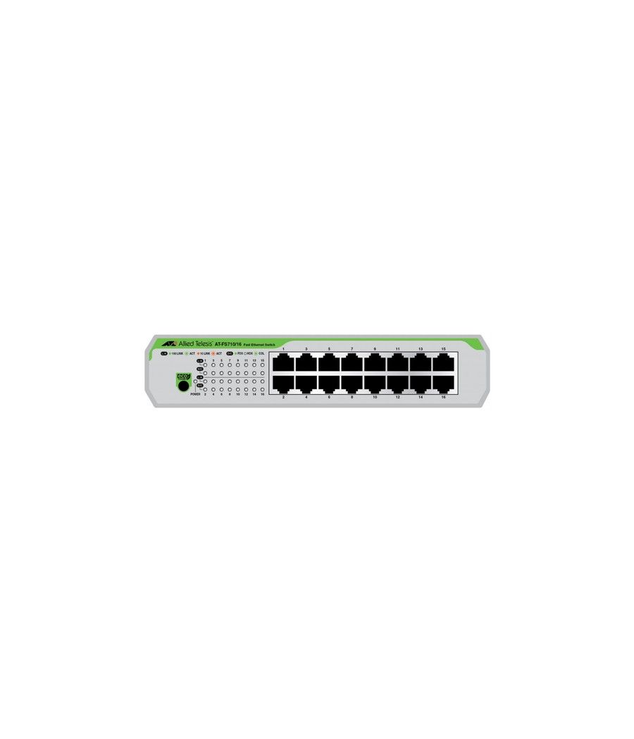 Allied Telesis AT-FS710/16-50 No administrado Fast Ethernet (10/100) 1U Verde, Gris - Imagen 1