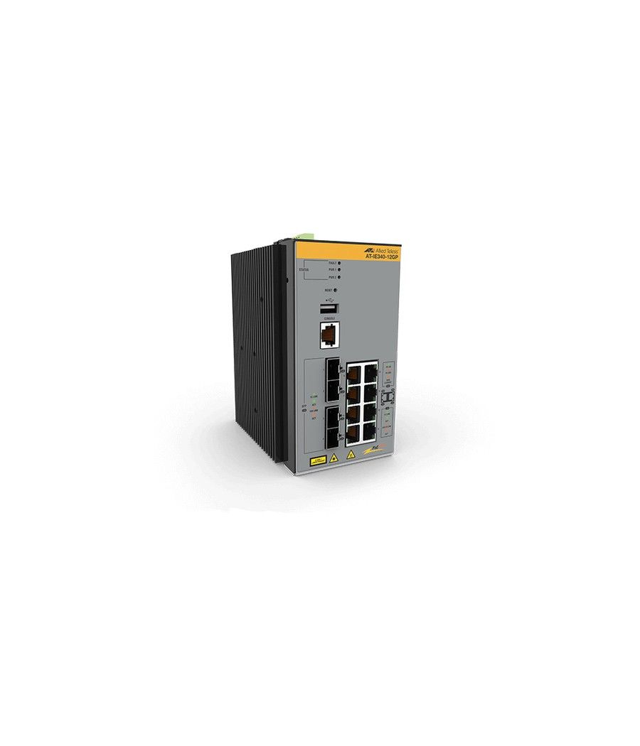 Allied Telesis AT-IE340-12GP-80 Gestionado L3 Gigabit Ethernet (10/100/1000) Energía sobre Ethernet (PoE) Gris - Imagen 1