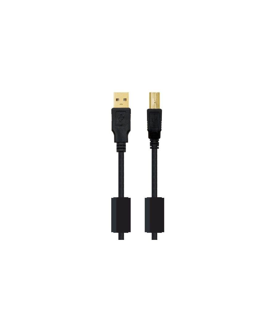 Nanocable 10.01.1202 cable USB 2 m USB 2.0 USB A USB B Negro - Imagen 2