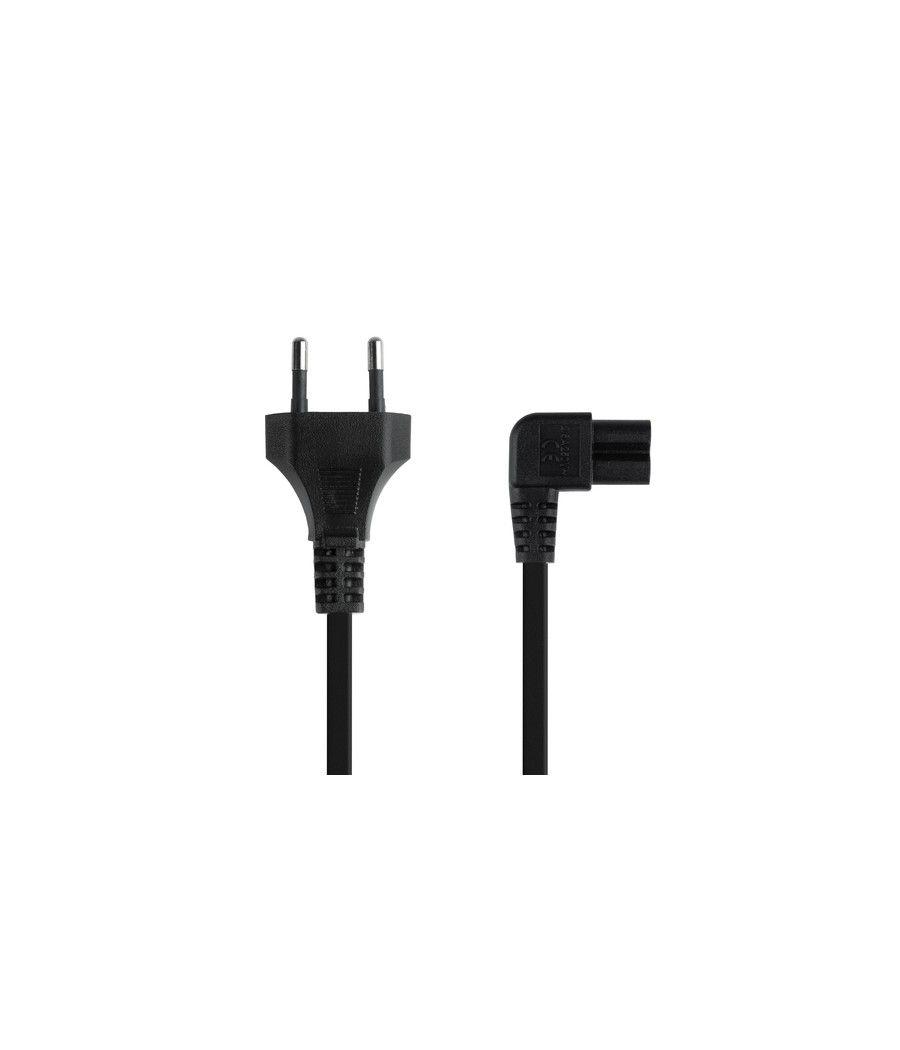 TooQ Cable de Alimentación Acodado CEE7/16/M-C7/H, Negro, 3 m - Imagen 2