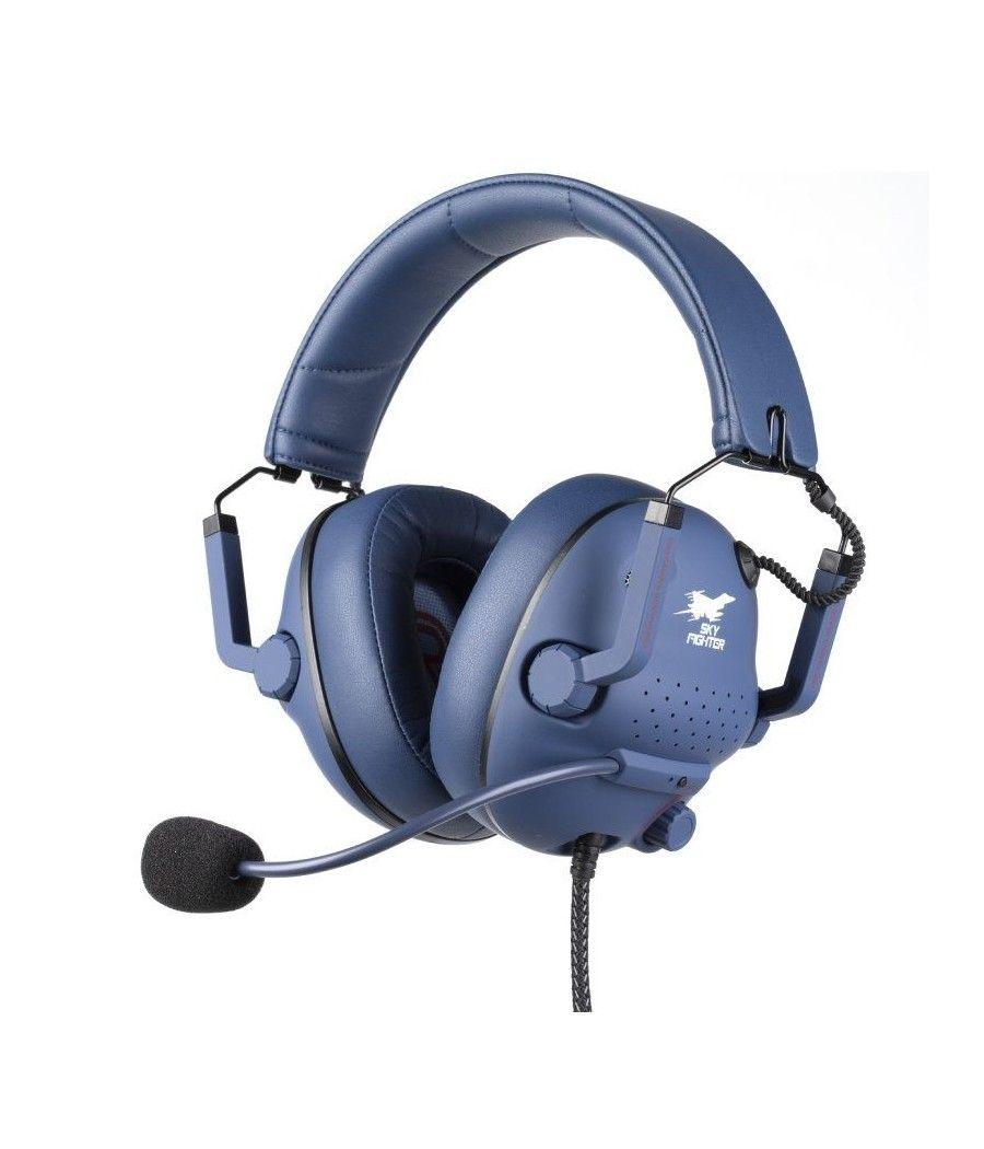 Auriculares gaming con micrófono konix drakkar skyfighter pro/ usb/ azules - Imagen 1