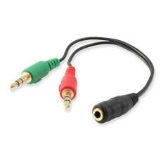 Ewent Cable Audio Jack 3,5/H-2 Jack 3,5/M - 0,15mt - Imagen 1