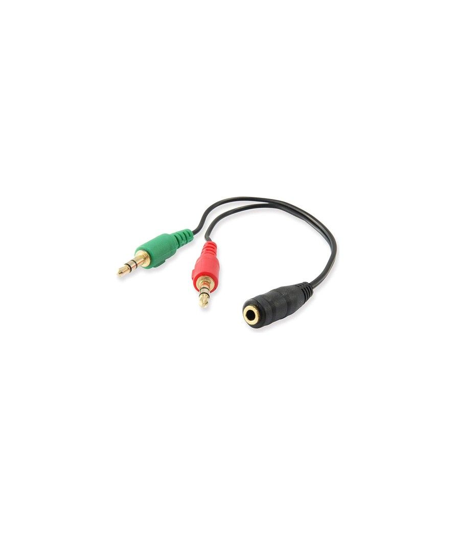 Ewent Cable Audio Jack 3,5/H-2 Jack 3,5/M - 0,15mt - Imagen 1