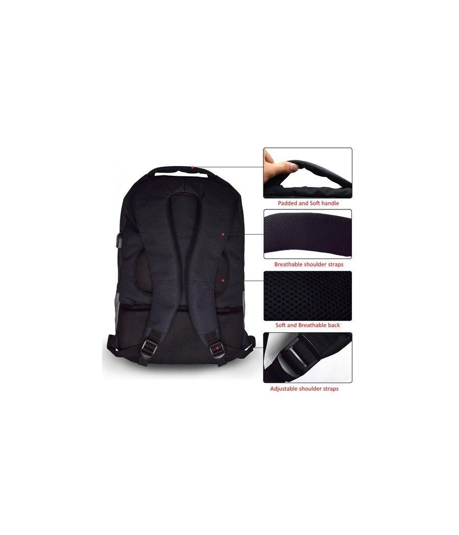 EWENT EW2529 Mochila 17.3" + Puerto usb - Imagen 4