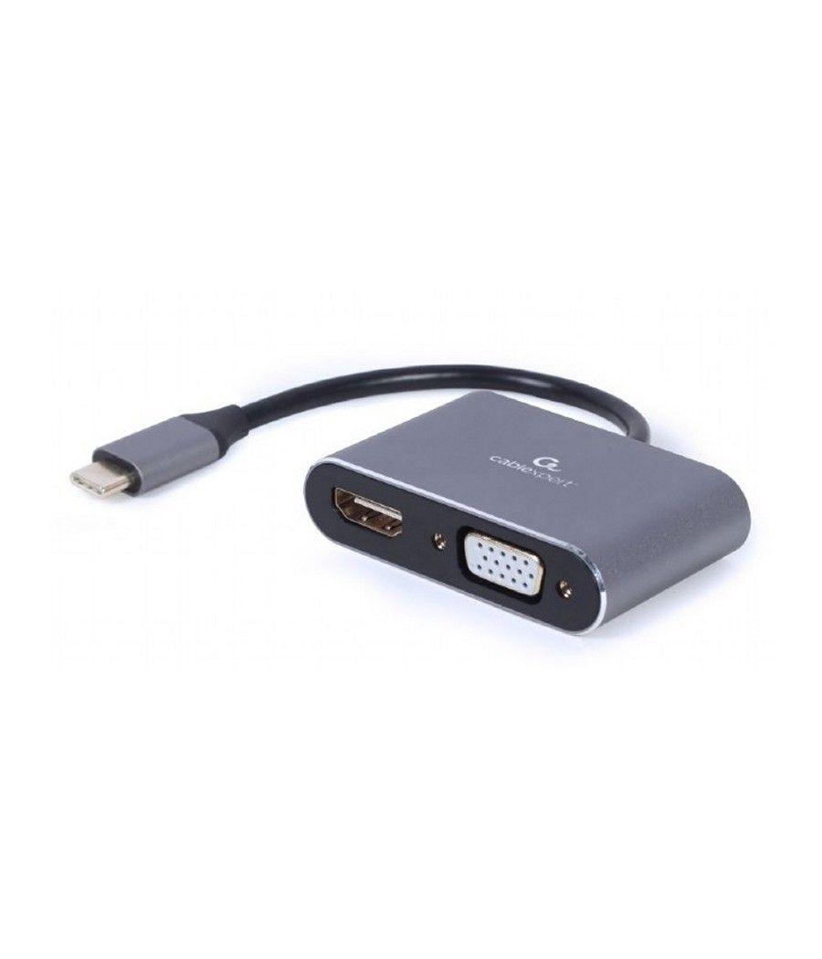 Gembird Adaptador USB Type-C a HDMI /VGA Gris - Imagen 1
