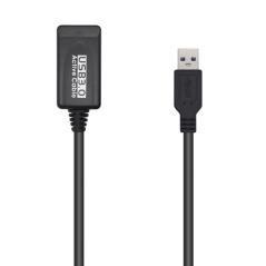 Cable alargador usb 3.0 aisens a105-0525/ usb macho - usb hembra/ 5m/ negro - Imagen 1