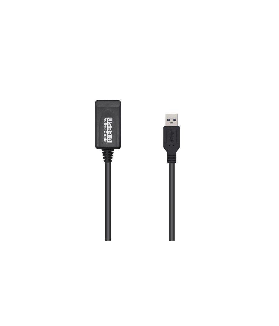 Cable alargador usb 3.0 aisens a105-0525/ usb macho - usb hembra/ 5m/ negro - Imagen 1