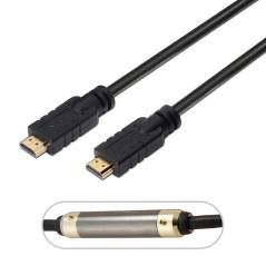 Cable hdmi aisens a120-0376 - premium alta velocidad - 4k 60hz - con repetidor - conectores tipo a macho-macho - 30m - negro - I