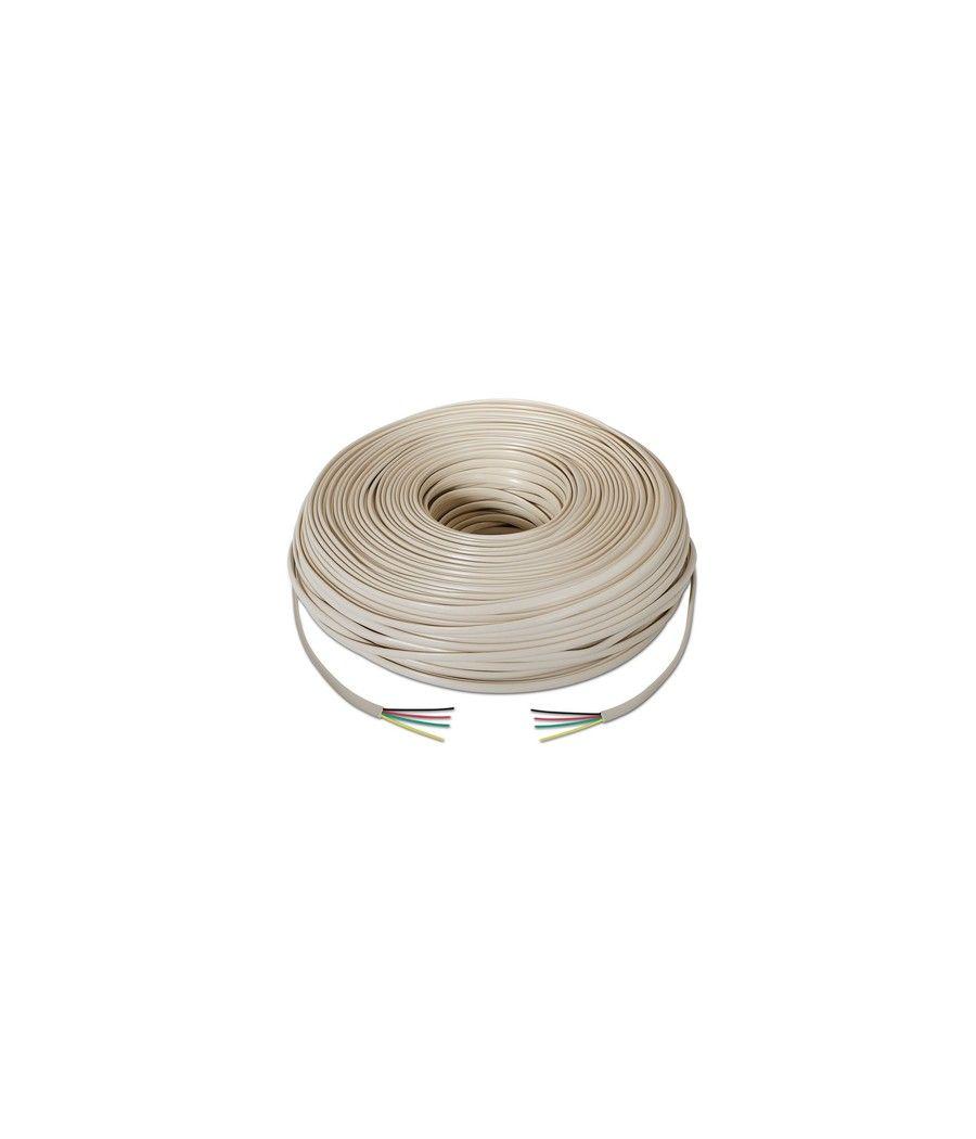 Bobina de cable de teléfono aisens a143-0321 4c/ 100m/ beige - Imagen 2