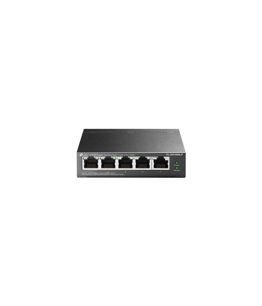 TP-LINK TL-SG1005LP switch No administrado Gigabit Ethernet (10/100/1000) Energía sobre Ethernet (PoE) Negro - Imagen 1
