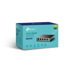 TP-LINK TL-SG1005LP switch No administrado Gigabit Ethernet (10/100/1000) Energía sobre Ethernet (PoE) Negro - Imagen 3