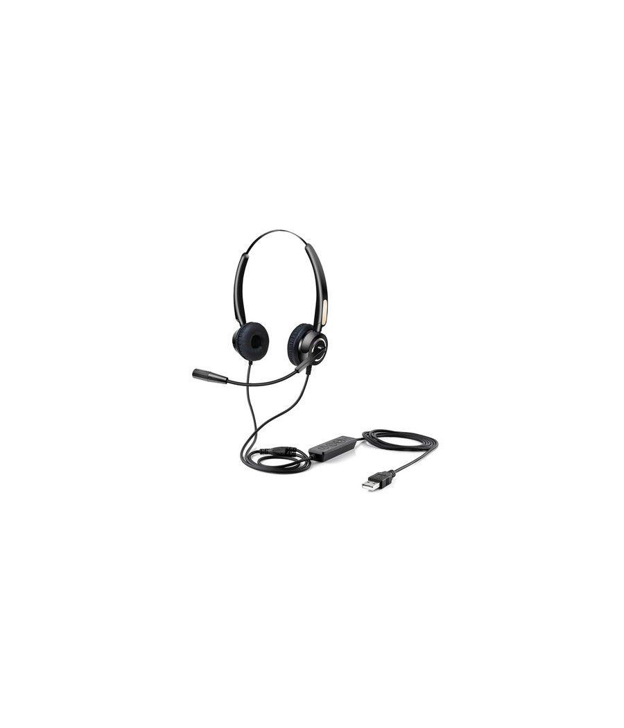 Urban Factory USB HEADSET WITH REMOTE CONTROL Auriculares Alámbrico Diadema USB tipo A Negro - Imagen 1