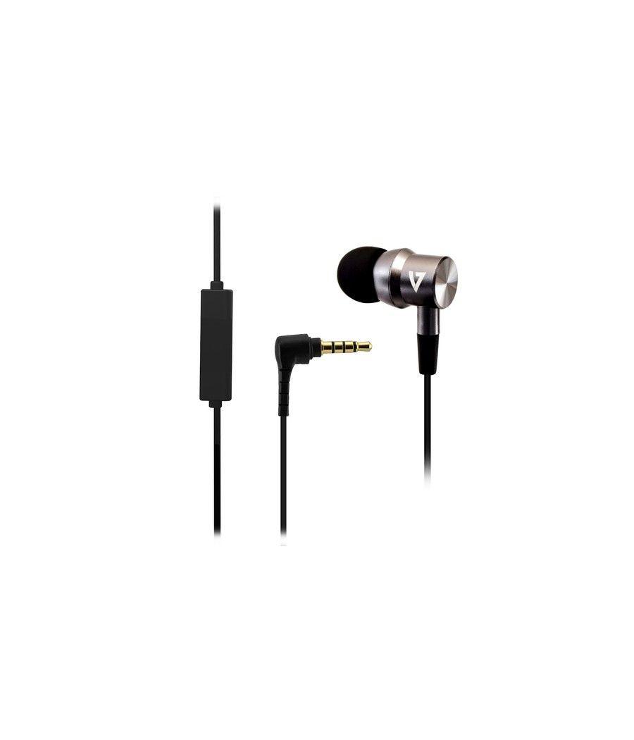 V7 Auriculares internos estéreo con aislamiento de ruido de 3,5 mm con micrófono incorporado, iPad, iPhone, MP3, iPod, tabletas,