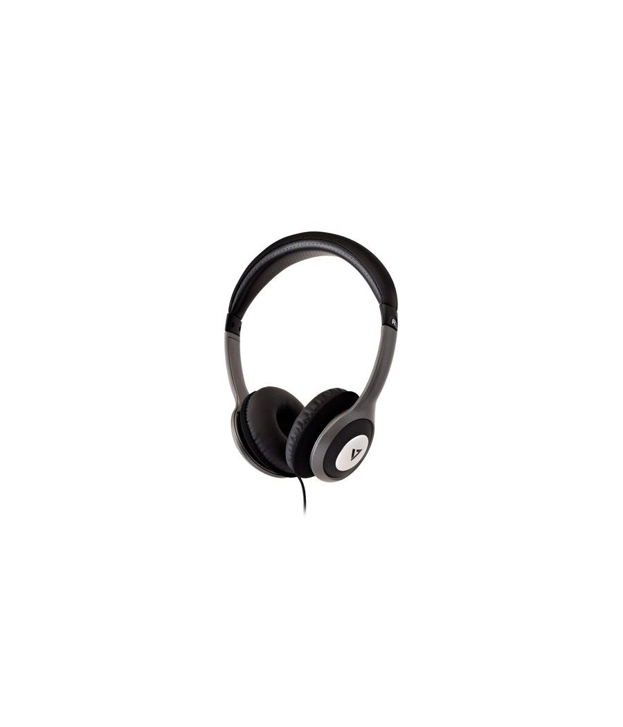 V7 HA520-2EP auricular y casco Alámbrico Auriculares Diadema Música Negro, Plata - Imagen 1