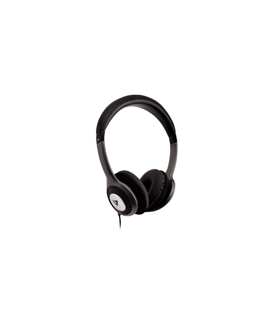 V7 HA520-2EP auricular y casco Alámbrico Auriculares Diadema Música Negro, Plata - Imagen 2