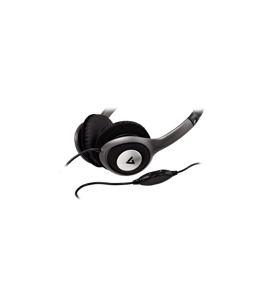 V7 HA520-2EP auricular y casco Alámbrico Auriculares Diadema Música Negro, Plata - Imagen 3