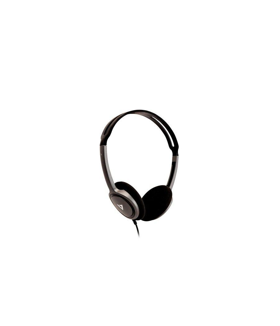 V7 HA310-2EP auricular y casco Alámbrico Auriculares Diadema Música Negro, Plata - Imagen 2