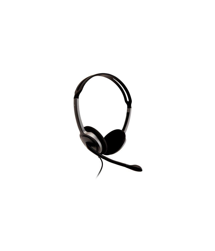 V7 HA212-2EP auricular y casco Auriculares Alámbrico Diadema Llamadas/Música Negro, Plata - Imagen 2