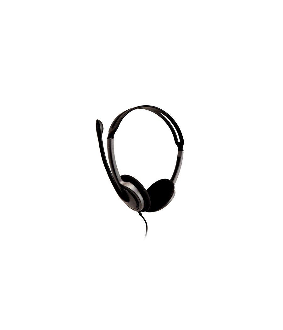 V7 HA212-2EP auricular y casco Auriculares Alámbrico Diadema Llamadas/Música Negro, Plata - Imagen 3