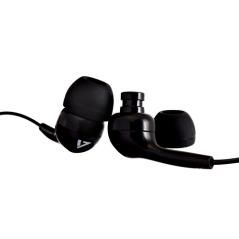 V7 Auriculares internos estéreo, ligeros, aislamiento de ruido para utilizar dentro del oído, 3,5 mm, negro