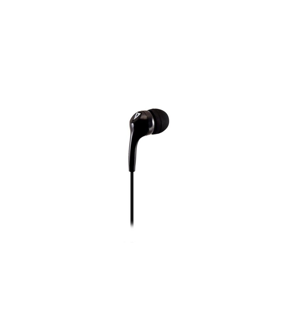 V7 Auriculares internos estéreo, ligeros, aislamiento de ruido para utilizar dentro del oído, 3,5 mm, negro - Imagen 3