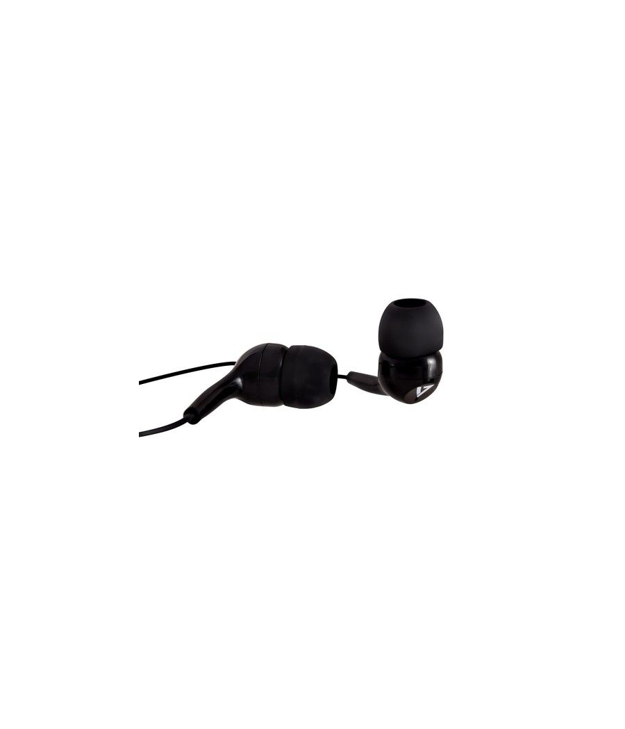 V7 Auriculares internos estéreo, ligeros, aislamiento de ruido para utilizar dentro del oído, 3,5 mm, negro - Imagen 4