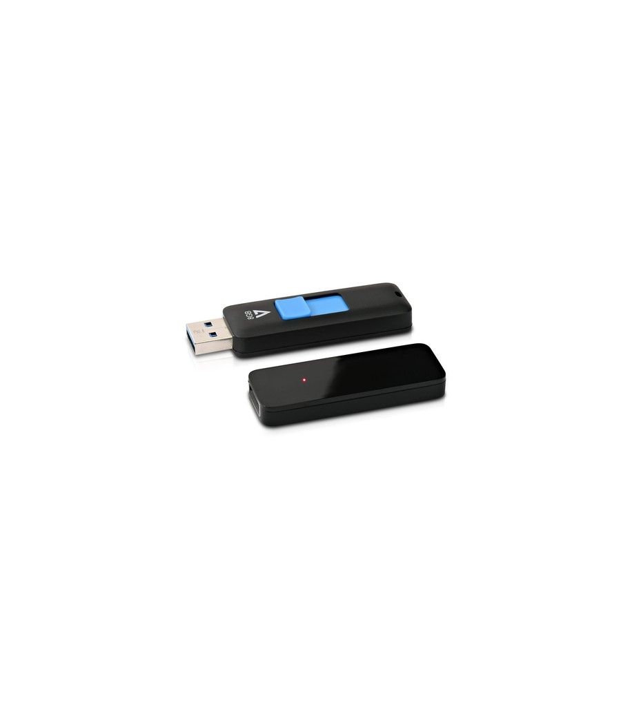 V7 VF38GAR-3E unidad flash USB 8 GB USB tipo A 3.2 Gen 1 (3.1 Gen 1) Negro, Azul - Imagen 2