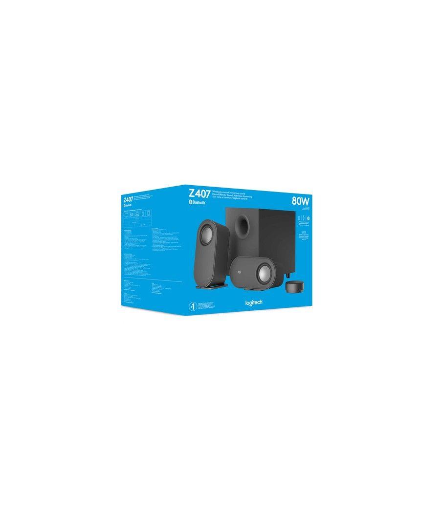 Logitech Z407 Bluetooth computer speakers with subwoofer and wireless control 40 W Grafito 2.1 canales - Imagen 8