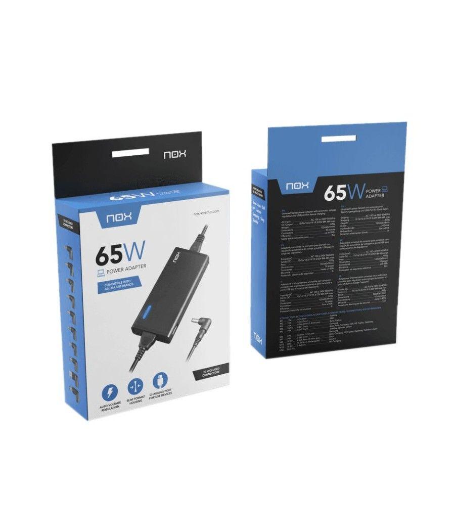 Nox Cargador para portátil 65W USB - Imagen 4