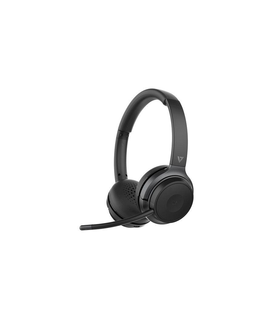 V7 HB600S auricular y casco Auriculares Inalámbrico Diadema Llamadas/Música USB Tipo C Bluetooth Base de carga Negro - Imagen 4