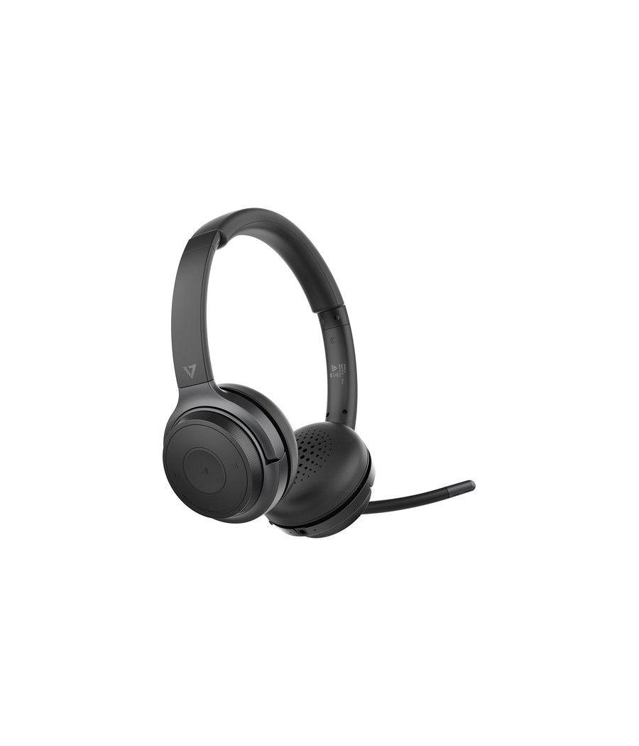 V7 HB600S auricular y casco Auriculares Inalámbrico Diadema Llamadas/Música USB Tipo C Bluetooth Base de carga Negro - Imagen 5