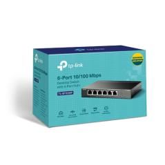 TP-LINK TL-SF1006P switch Fast Ethernet (10/100) Energía sobre Ethernet (PoE) Negro - Imagen 3