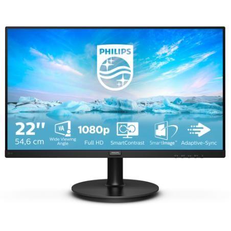 Philips V Line 221V8/00 pantalla para PC 54,6 cm (21.5") 1920 x 1080 Pixeles Full HD LED Negro - Imagen 1