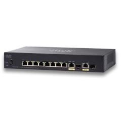 Cisco Small Business SF352-08P Gestionado L2/L3 Fast Ethernet (10/100) Energía sobre Ethernet (PoE) 1U Negro - Imagen 1