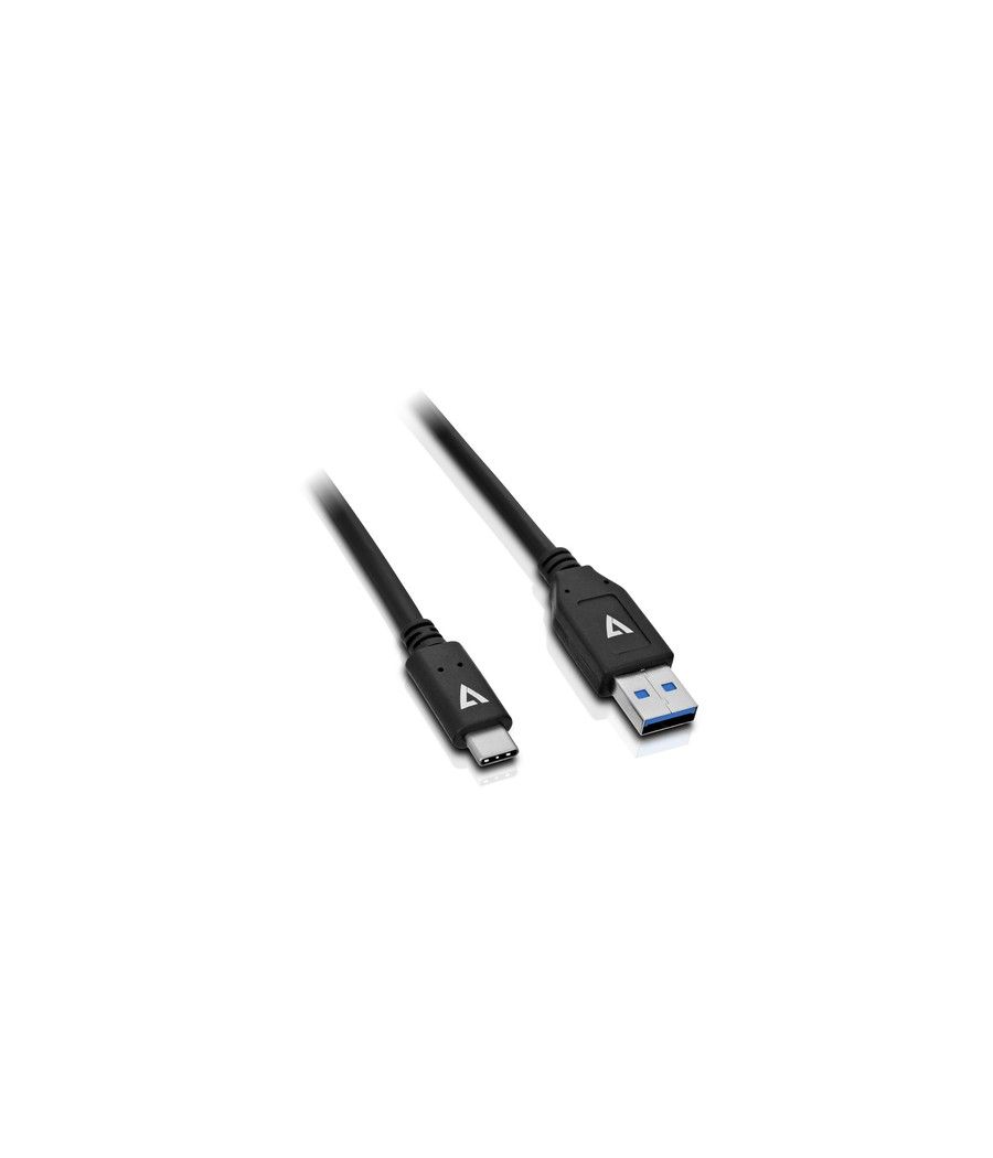 V7 Cable USB negro con conector USB 3.1 A macho a USB-C macho 1m 3.3ft - Imagen 1