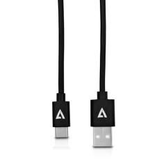 V7 Cable USB negro con conector USB 2.0 A macho a USB-C macho 2m 6.6ft - Imagen 1