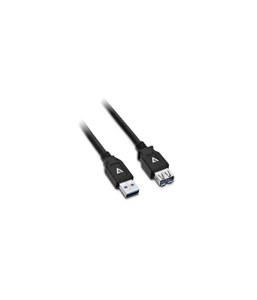 V7 Cable de extensión USB negro con conector USB 3.0 A hembra a USB 3.0 A macho 2m 6.6ft - Imagen 1