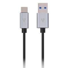 V7 Cable USB gris con conector USB 3.1 A macho a USB-C macho 1m 3.3ft - Imagen 1