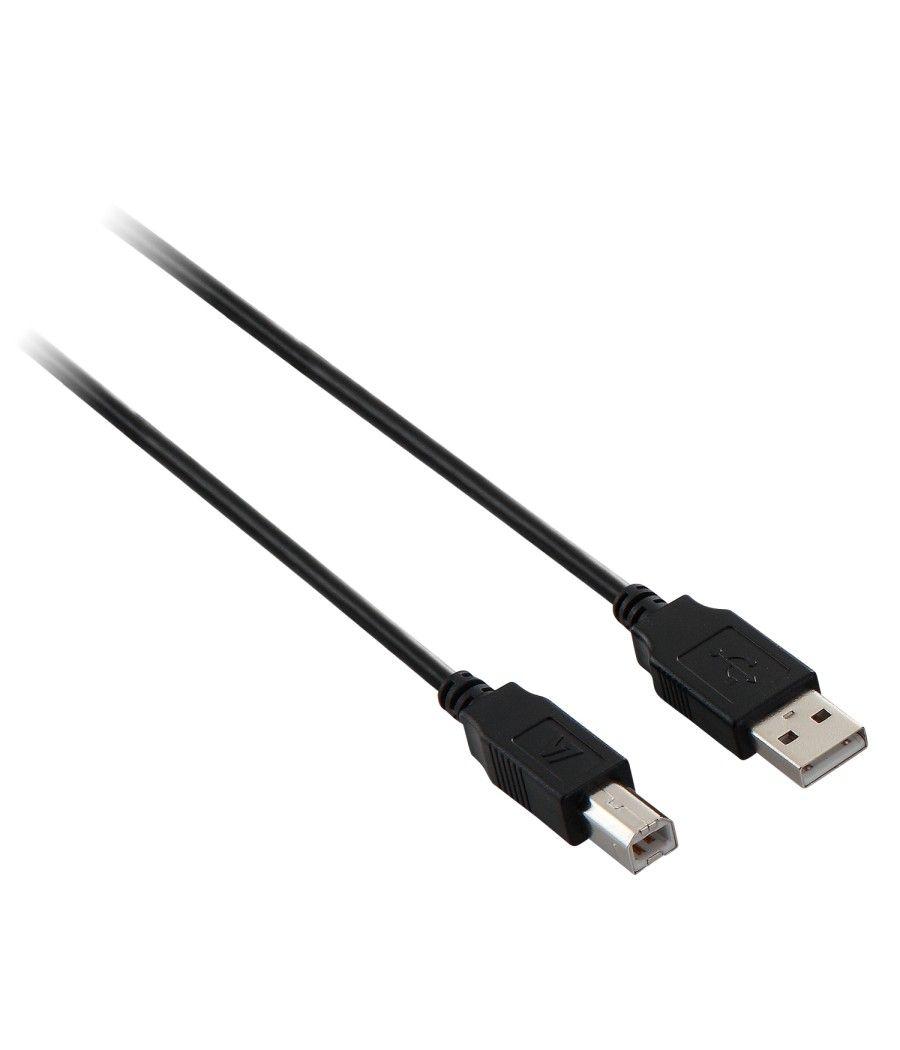 V7 Cable USB negro con conector USB 2.0 A macho a USB 2.0 B macho 2m 6.6ft - Imagen 2