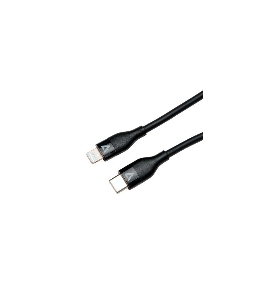 V7 V7USBCLGT-1M cable USB USB 2.0 USB C Lightning Negro - Imagen 3