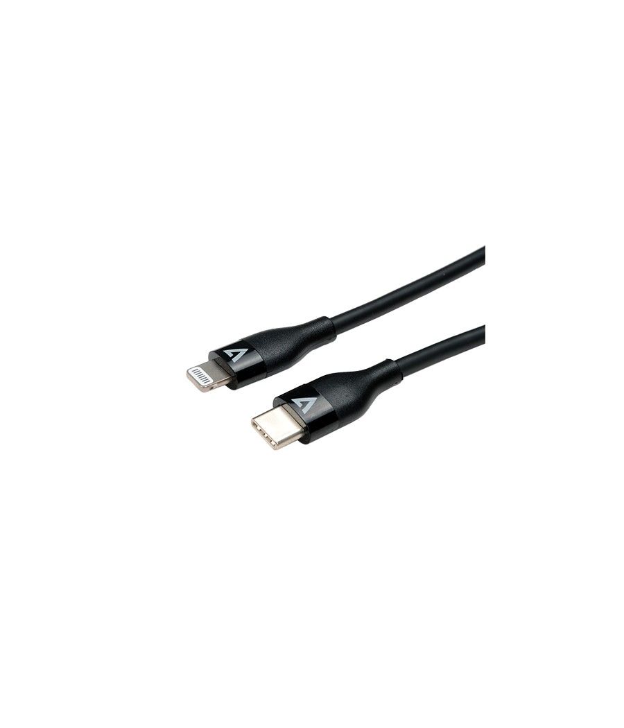 V7 V7USBCLGT-1M cable USB USB 2.0 USB C Lightning Negro - Imagen 5