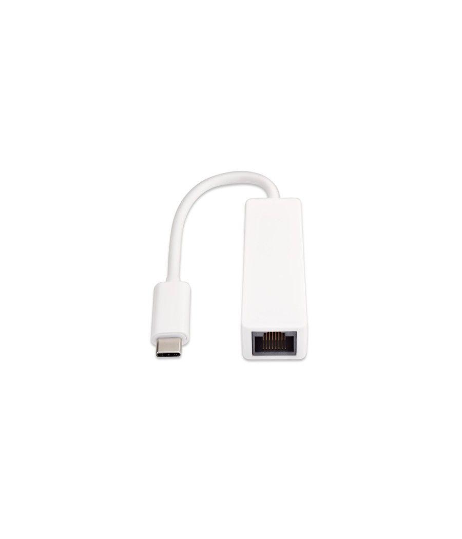 V7 Adaptador USB-C (m) a Ethernet (h) color blanco - Imagen 1